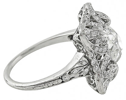 Antique GIA Certified 1.70ct Diamond Engagement Ring