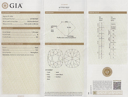 Antique GIA Certified 1.70ct Diamond Engagement Ring