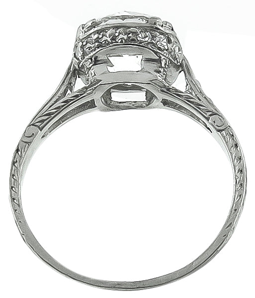 Antique GIA Certified 2.09ct Diamond Engagement Ring