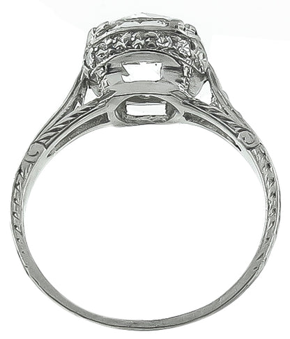 Antique GIA Certified 2.09ct Diamond Engagement Ring
