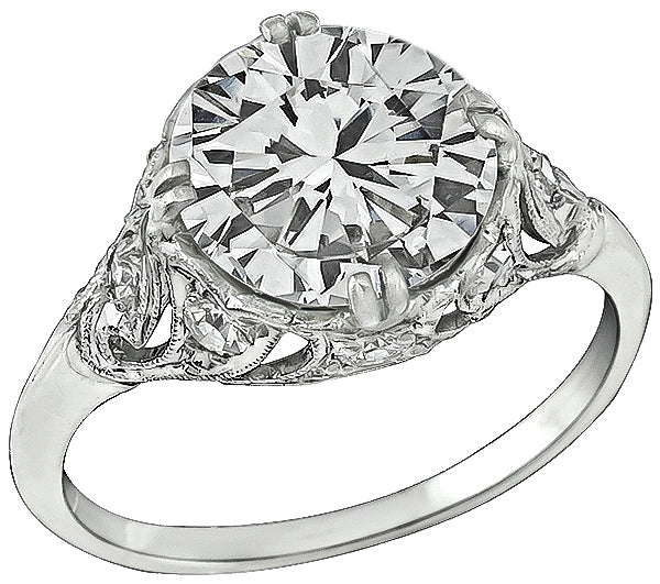 Antique GIA Certified 2.27ct Diamond Engagement Ring