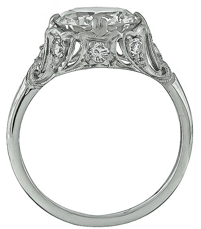 Antique GIA Certified 2.27ct Diamond Engagement Ring