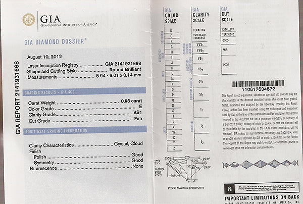 Antique GIA E VS1 0.68ct Diamond Sapphire Engagement Ring