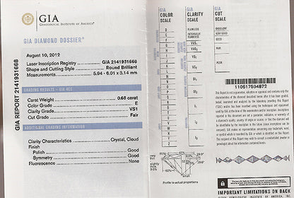 Antique GIA E VS1 0.68ct Diamond Sapphire Engagement Ring