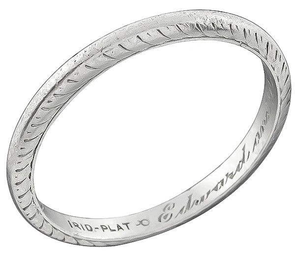 Antique  Platinum Wedding Band