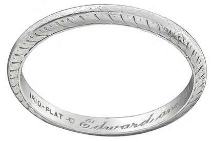 Antique  Platinum Wedding Band