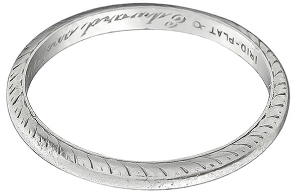 Antique  Platinum Wedding Band