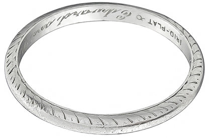 Antique  Platinum Wedding Band