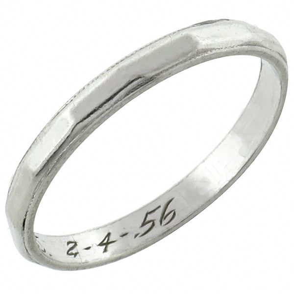 Antique Platinum Wedding Band