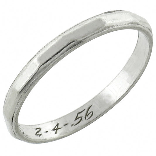 Antique Platinum Wedding Band