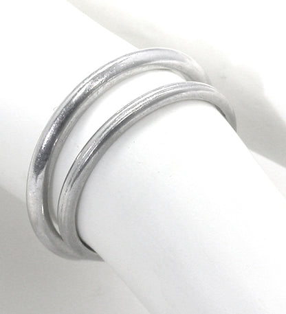Antique Platinum Wedding Band Set