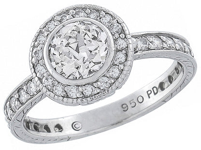 Antique Style 0.92ct Center Diamond Engagement Ring