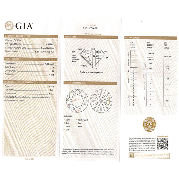 Antique Style 1.02ct Diamond Engagement Gold Ring