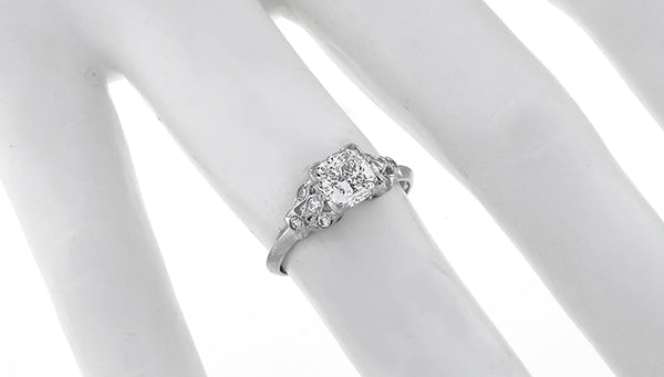 Antique Style 1.06ct Diamond Engagement Ring