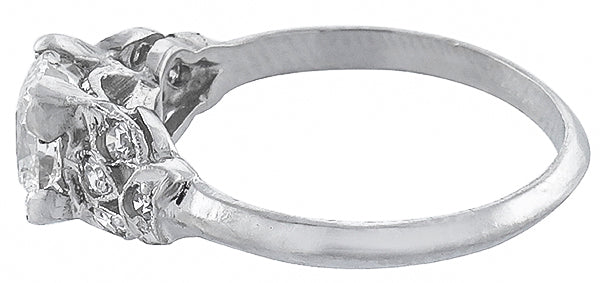 Antique Style 1.06ct Diamond Engagement Ring