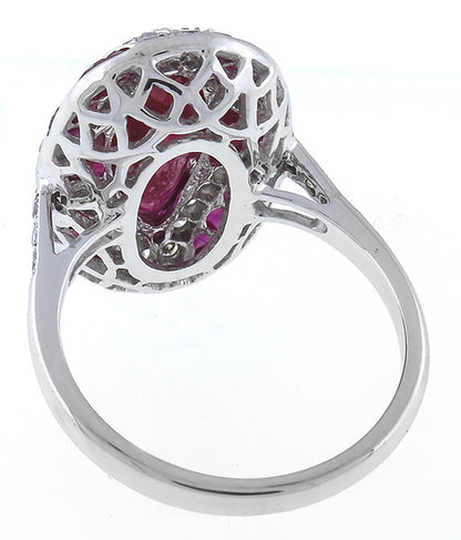 Antique Style 3.50ct Ruby 0.70ct Diamond Ring