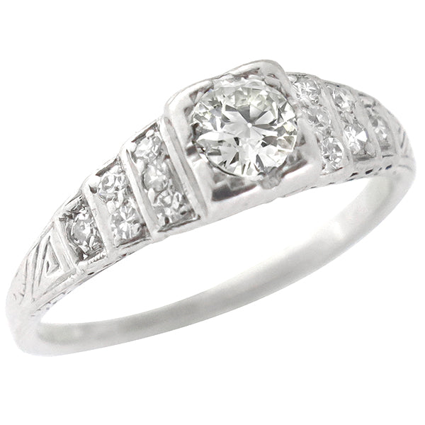 Art Deco 0.40ct Diamond Engagement Ring