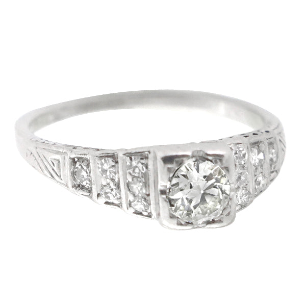 Art Deco 0.40ct Diamond Engagement Ring