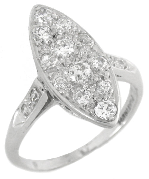 Art Deco 0.50ct Diamond Platinum Ring