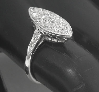 Art Deco 0.50ct Diamond Platinum Ring