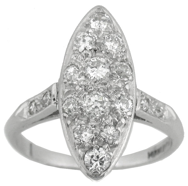Art Deco 0.50ct Diamond Platinum Ring