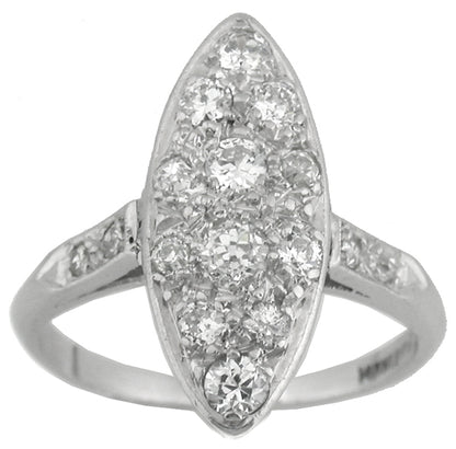 Art Deco 0.50ct Diamond Platinum Ring