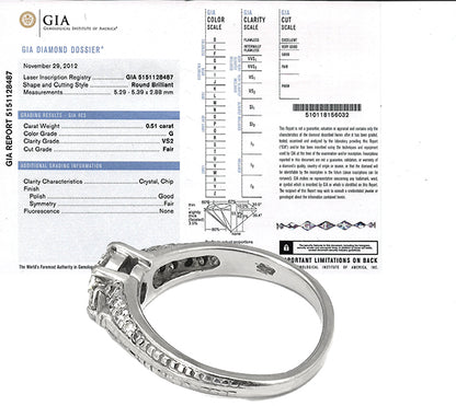 Art Deco 0.51ct Diamond Platinum Engagement Ring