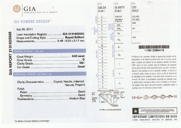 Art Deco 0.60ct Round Brilliant Diamond Saphhire Platinum Engagement Ring