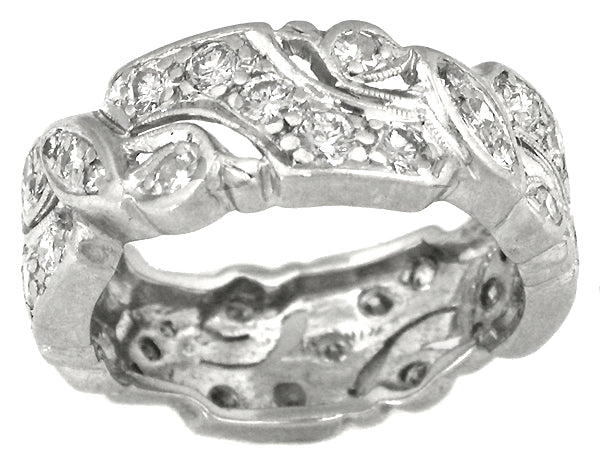Art Deco 0.70ct  Diamond Wedding Band