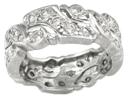 Art Deco 0.70ct  Diamond Wedding Band