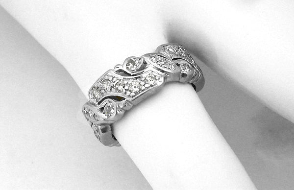 Art Deco 0.70ct  Diamond Wedding Band