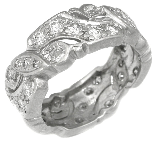 Art Deco 0.70ct  Diamond Wedding Band