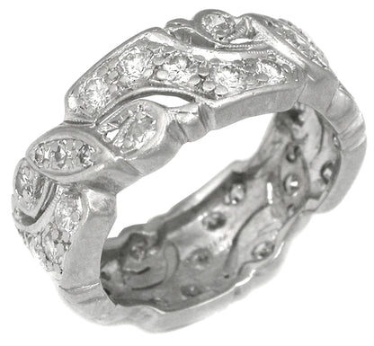 Art Deco 0.70ct  Diamond Wedding Band