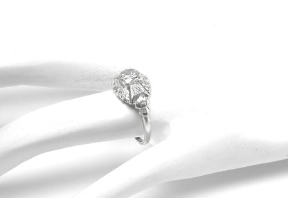 Art Deco  0.80ct Diamond 18kWhite Gold Engagement Ring
