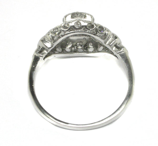 Art Deco  0.80ct Diamond 18kWhite Gold Engagement Ring