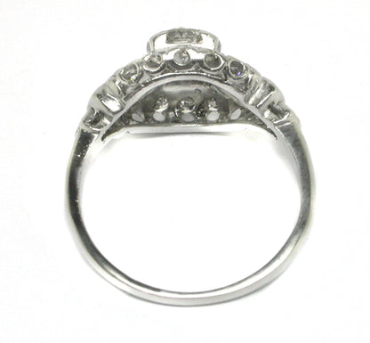 Art Deco  0.80ct Diamond 18kWhite Gold Engagement Ring