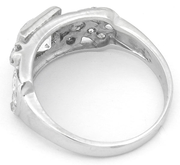 Art Deco 0.85ct Diamond 14k Gold Engagement Ring