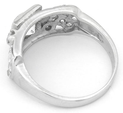 Art Deco 0.85ct Diamond 14k Gold Engagement Ring