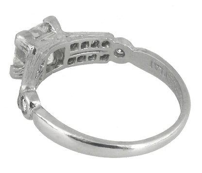 Art Deco 1.01ct Diamond Platinum Engagement Ring