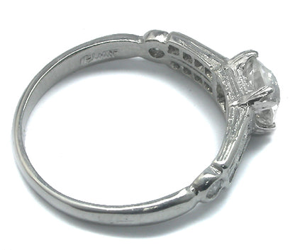 Art Deco 1.01ct Old European Diamond Platinum Engagement Ring