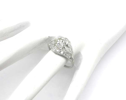 Art Deco 1.13ct Diamond Platinum Engagement Ring