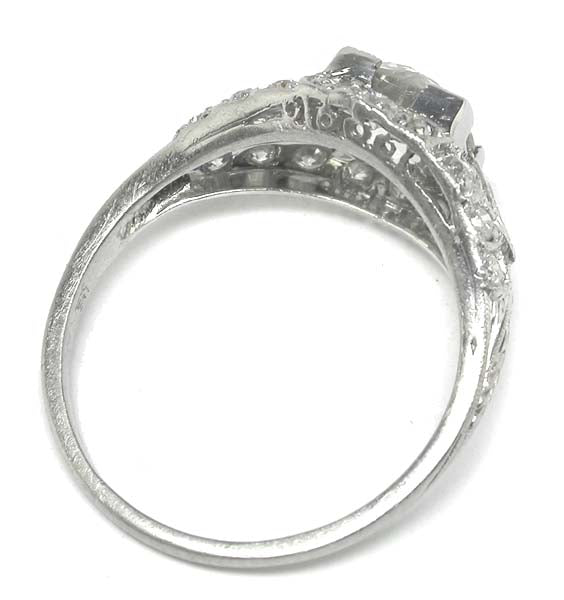 Art Deco 1.13ct Diamond Platinum Engagement Ring