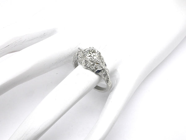 Art Deco 1.18ct Diamond Platinum Engagement Ring