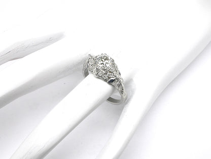 Art Deco 1.18ct Diamond Platinum Engagement Ring
