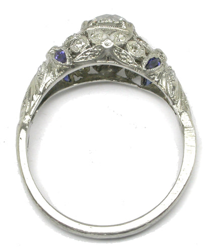 Art Deco 1.18ct Diamond Platinum Engagement Ring