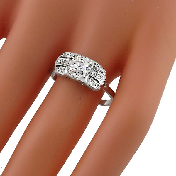 Art Deco 1.20ct Diamond Engagement Ring