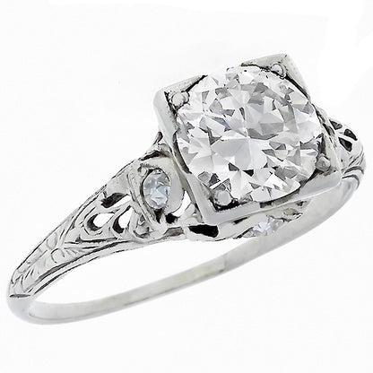 Art Deco 1.26ct Diamond Engagement Ring