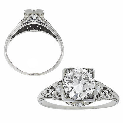 Art Deco 1.26ct Diamond Engagement Ring