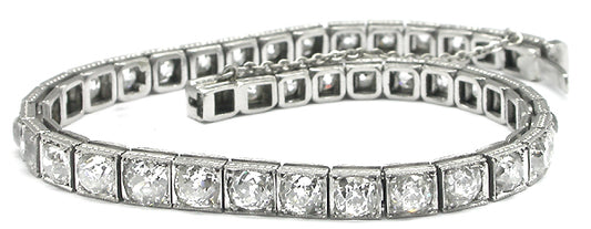 Art Deco 12ct Diamond Platinum Bracelet