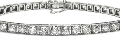 Art Deco 12ct Diamond Platinum Bracelet